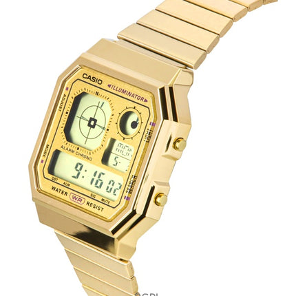Casio Vintage Digital Edelstahl Quarz A130WEG-9A Unisex Uhr