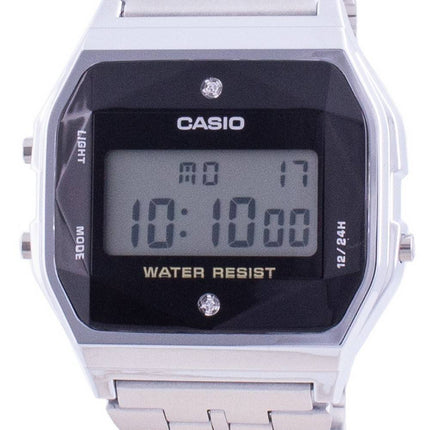 Casio Youth Vintage Diamant Akzente Edelstahl A159WAD-1 A159WAD-1 Unisex Uhr