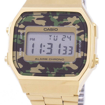Casio Retro Digital Tarnung Alarm Chrono A168WEGC-3EF Unisex Uhr