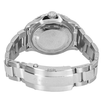 Breitling Superocean Edelstahl schwarzes Zifferblatt automatische Taucheruhr A17375211B1A1 300M Herrenuhr