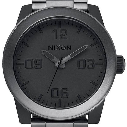 Nixon Corporal SS Matte schwarz Quarz Gunmetal Dial A346-1062-00 Herrenuhr