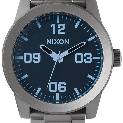 Nixon Corporal SS Gunmetal Blue Crystal A346-1427-00 Herrenuhr