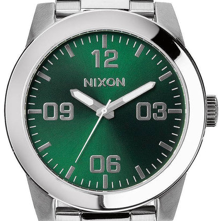 Nixon Corporal SS Green Sunray Dial A346-1696-00 Herrenuhr