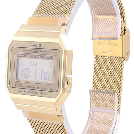 Casio Youth Vintage Gold Tone Edelstahl Digital A700WMG-9A Unisex Uhr