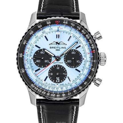 Breitling Navitimer B01 Chronograph Lederarmband Blaues Zifferblatt AB0138241C1P1 Herrenuhr