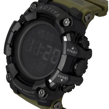 Invicta Activa Digital Army Green Polyurethane Strap Schwarzes Zifferblatt Quarz ACW1968-002 Herrenuhr