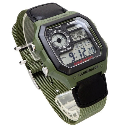 Casio Welt Zeit Alarm digitaler AE-1200WHB-3BV Herrenuhr