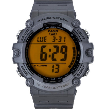 Casio Multifunktionale Digitaluhr mit Harzarmband, Quarzwerk, AE-1500WHC-8AV, wasserdicht bis 100 m, Herrenuhr