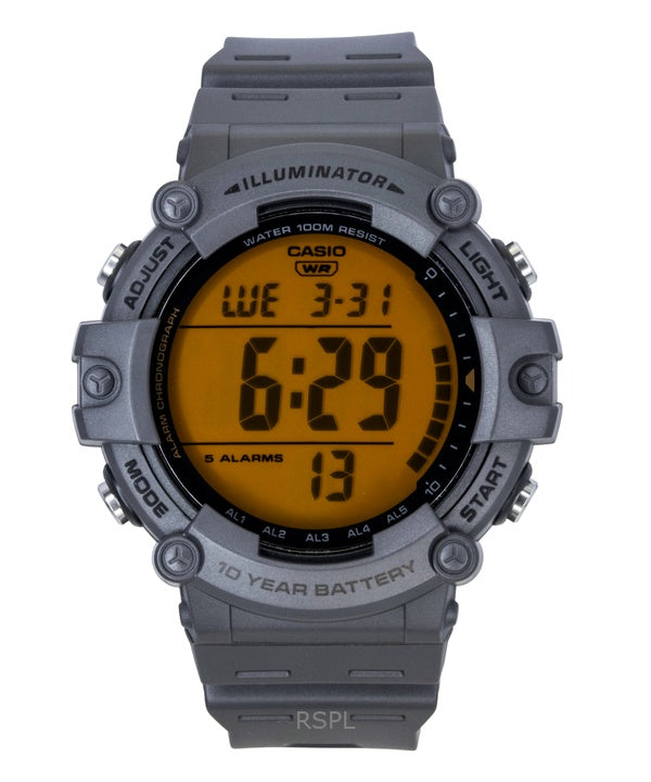 Casio Multifunktionale Digitaluhr mit Harzarmband, Quarzwerk, AE-1500WHC-8AV, wasserdicht bis 100 m, Herrenuhr