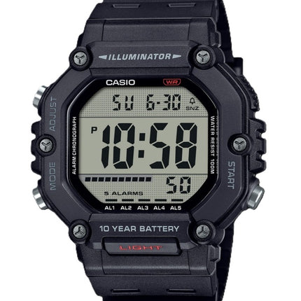 Casio Digital Harzarmband Quarz AE-1600H-1AV 100M Herrenuhr