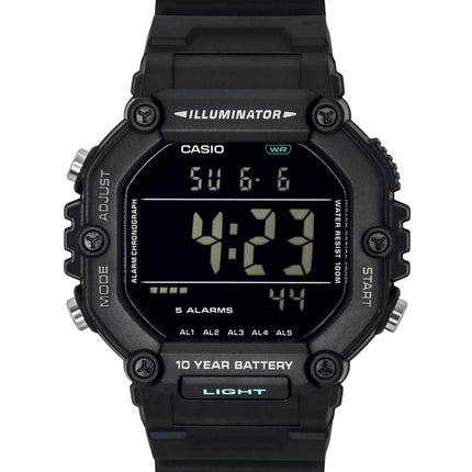 Casio Digitaluhr mit extra langem Armband, Quarzwerk, AE-1600HX-1BV, wasserdicht bis 100 m, Unisex