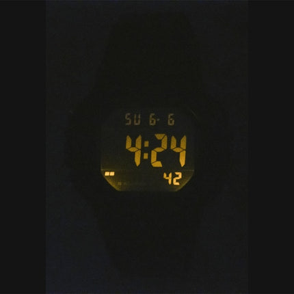 Casio Digitaluhr mit extra langem Armband, Quarzwerk, AE-1600HX-1BV, wasserdicht bis 100 m, Unisex