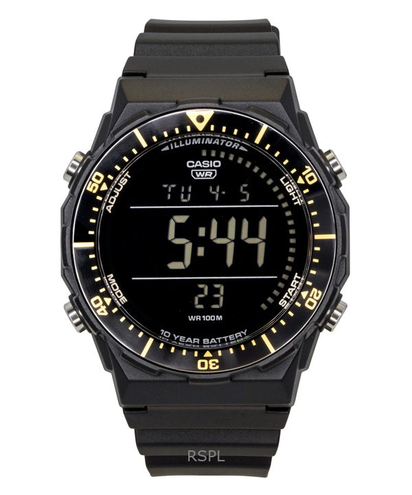 Casio Multifunktionale digitale Herrenuhr mit Harzarmband, Quarzwerk, AE-1700H-1BV, wasserdicht bis 100 m