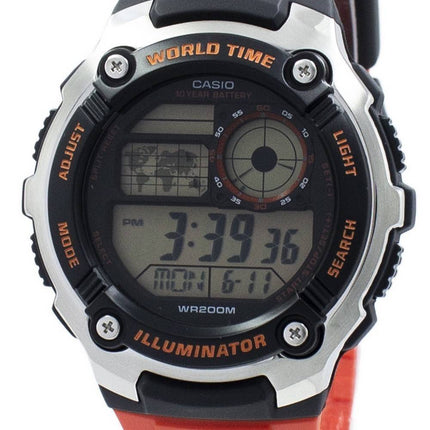 Casio Jugend Illuminator Welt Zeit digitale AE-2100W-4AV AE2100W-4AV Herrenuhr