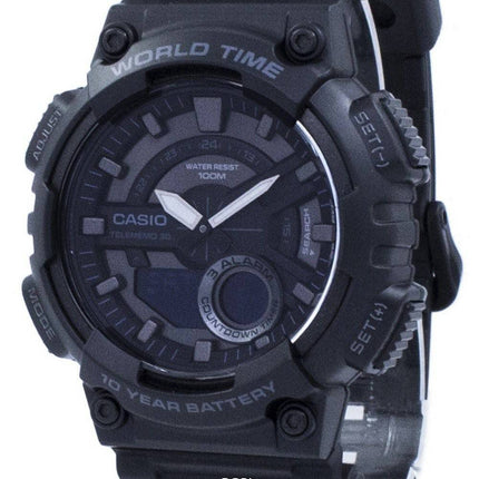 Casio Jugend Telememo 30 Welt Zeit AEQ-110W-1BV AEQ110W-1BV Herrenuhr