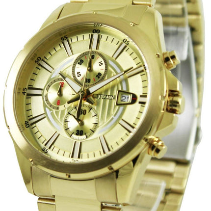Citizen Chronograph Gold Ton AN3562 - 56p Herrenuhr