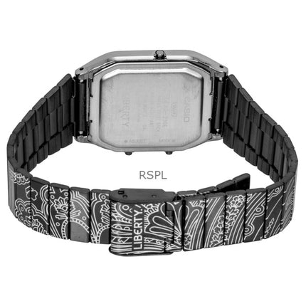Casio Vintage Liberty Analog-Digitaluhr mit schwarzem Zifferblatt, Quarzwerk, AQ-230EBLT-1A, Unisex-Uhr
