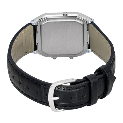 Casio Vintage Analog Digital Lederarmband Schwarzes Zifferblatt Quarz AQ-230EL-1A Unisex-Uhr