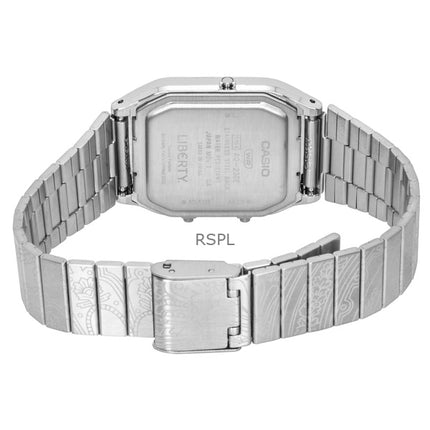 Casio Vintage Liberty Analog-Digitaluhr mit silbernem Zifferblatt, Quarzwerk, Modell AQ-230ELT-7A, Unisex