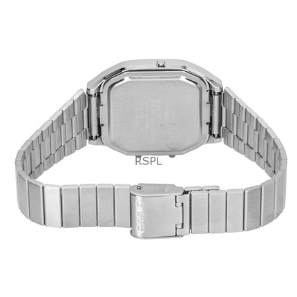 Casio Vintage Analog Digital Edelstahl Hellblaues Zifferblatt Quarz AQ-240E-3A Unisex-Uhr