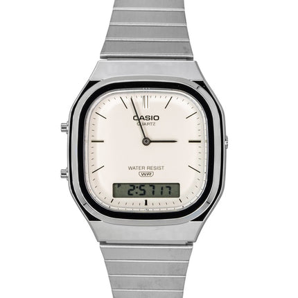 Casio Vintage Analog Digital Off White Dial Quartz AQ-240E-7A2 Unisex-Uhr