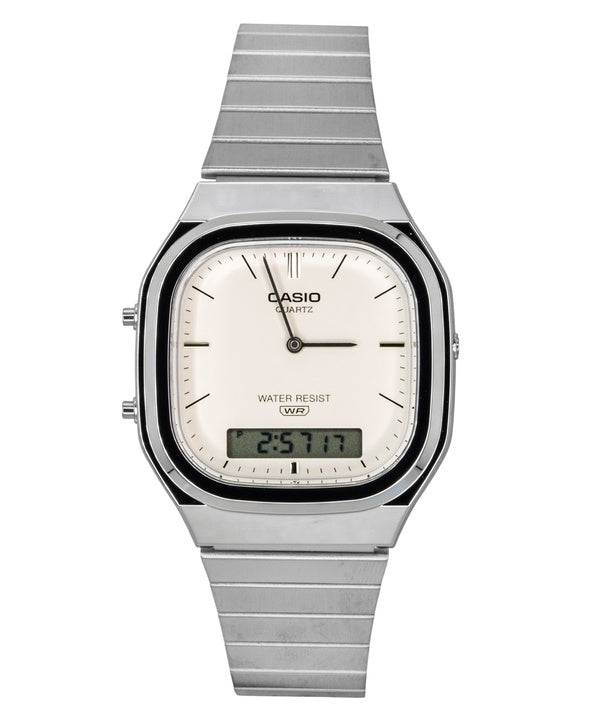 Casio Vintage Analog Digital Off White Dial Quartz AQ-240E-7A2 Unisex-Uhr