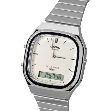 Casio Vintage Analog Digital Off White Dial Quartz AQ-240E-7A2 Unisex-Uhr