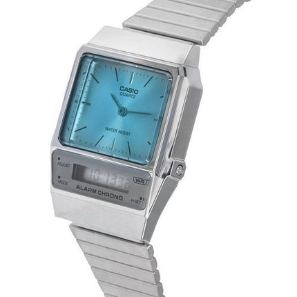 Casio Vintage Analog Digital Edelstahl Armband Quarz AQ-800EC-2A AQ800EC-2 Unisex Uhr