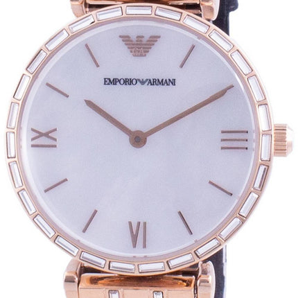 Emporio Armani Gianni T-Bar Perlmutt Zifferblatt Quarz AR11295 Damenuhr