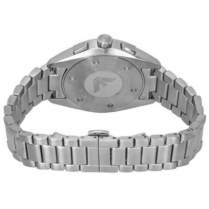 Emporio Armani Claudio Edelstahl Chronograph blaues Zifferblatt Quarz AR11541 Herrenuhr