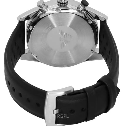Emporio Armani Chronograph Lederarmband Schwarzes Zifferblatt Quarz AR11635 Herrenuhr