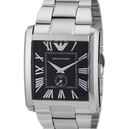 Emporio Armani klassisches schwarzes Zifferblatt AR1642 Herrenuhr