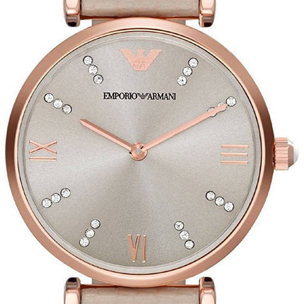 Emporio Armani Classic Retro Quarz Diamant Akzent AR1681 Damenuhr