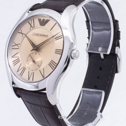 Emporio Armani klassische Amber Zifferblatt braun Leder AR1704 Herrenuhr