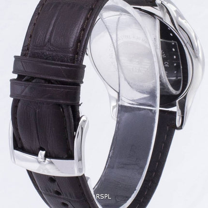 Emporio Armani klassische Amber Zifferblatt braun Leder AR1704 Herrenuhr