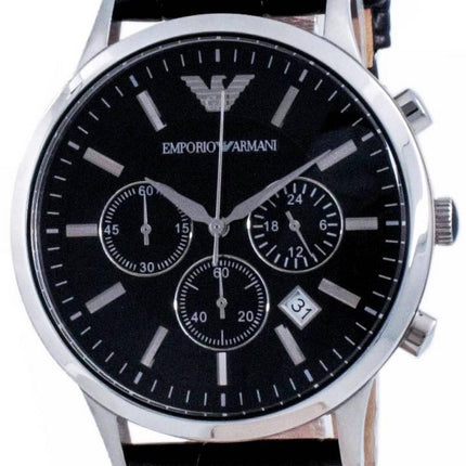 Emporio Armani Renato Classic Chronograph Quarz schwarzes Zifferblatt AR2447 Herrenuhr