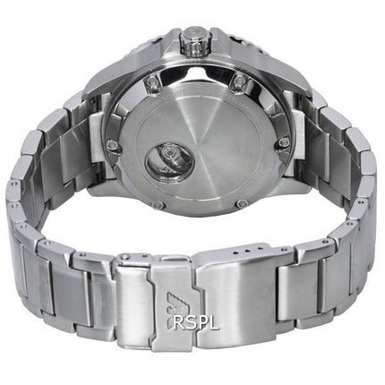 Emporio Armani Meccanico Edelstahl blaues Zifferblatt Automatik AR60059 100M Herrenuhr