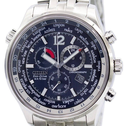 Citizen Eco Drive Herren Chronograph Welt Zeit AT0360 - 50L AT0360