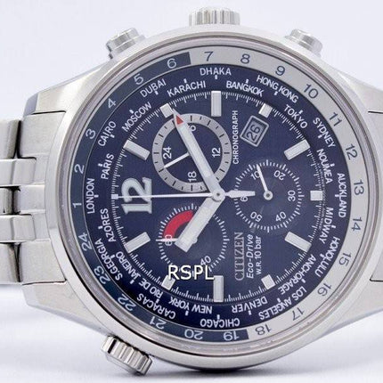 Citizen Eco Drive Herren Chronograph Welt Zeit AT0360 - 50L AT0360