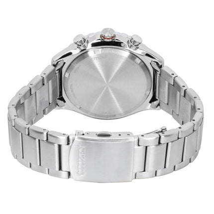Citizen Eco-Drive Chronograph Edelstahl Schwarzes Zifferblatt Solar AT2566-88E 100M Herrenuhr