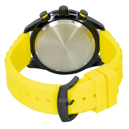 Citizen Brycen Chronograph Silikonarmband Schwarzes Zifferblatt Eco-Drive AT2585-08E 100M Herrenuhr