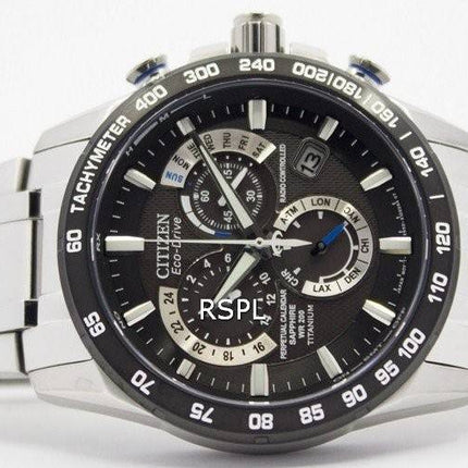 Citizen Eco-Drive-ewiger Kalender AT4010-50E Titanium Herrenuhr