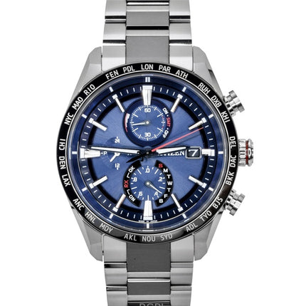 Citizen Attesa Chronograph Funkgesteuerte Super Titanium Eco-Drive AT8186-51L 100M Herrenuhr