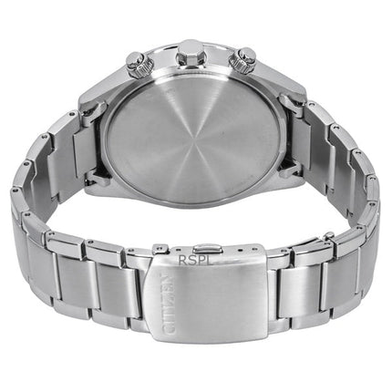 Citizen Eco-Drive Chronograph Funkuhr Edelstahl Eisblaues Zifferblatt AT8260-85M 100M Herrenuhr