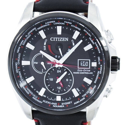 Citizen Funkuhr Eco-Drive Chronograph Welt Zeit AT9036-08E Herrenuhr