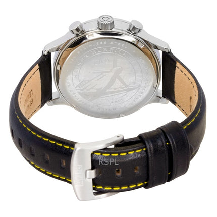 AVI-8 Hawker Hurricane Classic Chronograph Herrenuhr mit Lederarmband, schwarzem Zifferblatt und Quarzwerk (AV-4011-0Z) inklusive zusätzlichem Armband