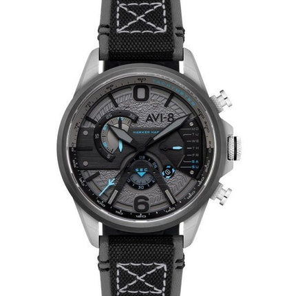 AVI-8 Hawker Harrier Dual Retrograde Chronograph Rauchgraues Zifferblatt Quarz AV-4056-08 Herrenuhr
