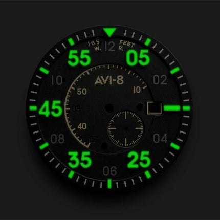 AVI-8 Spitfire Type 300 Midnight Chrome Black Dial Automatik AV-4073-33 Herrenuhr mit zusätzlichem Armband