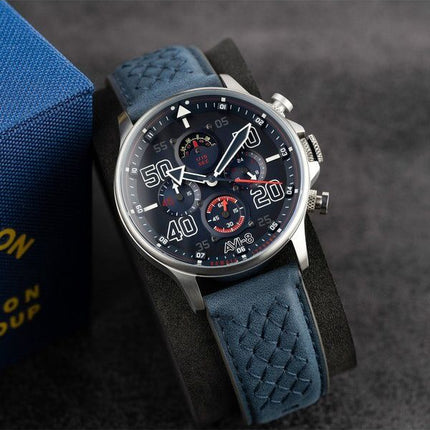 AVI-8 Hawker Typhoon Rb396 Sheila Chronograph Limited Edition Volkel Blaues Zifferblatt Quarz AV-4093-07 Herrenuhr
