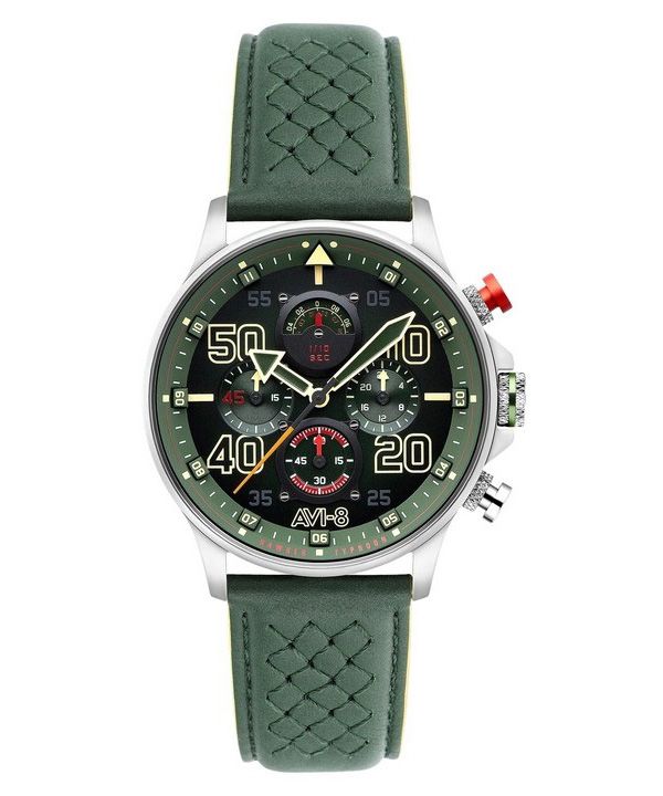 AVI-8 Hawker Typhoon Rb396 Sheila Chronograph Limited Edition Goch grünes Zifferblatt Quarz AV-4093-08 Herrenuhr